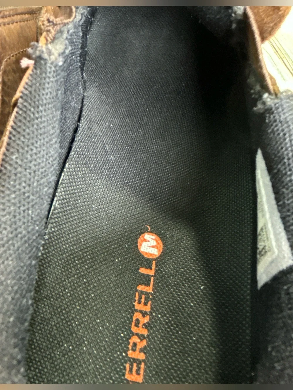 Merrell Moab Adventure Moc Hiking Shoe Mens 13 Brown Leather Vibram Sole Casual